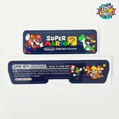 Nintendo GameBoy Advance Arka Yapıştırma Super Mario Bros GBA Back Tag Sticker MODEL 01 - 1