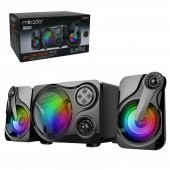 SES SİSTEMİ PC 2+1 USB/FM/SD/BT RGB IŞIKLI MİKADO MD-BT28 - 1