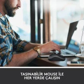 Logitech Gri Kablosuz Mouse Optik 1000 Dpi Kablosuz Optik Mouse thumbnail 3