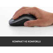 Logitech Gri Kablosuz Mouse Optik 1000 Dpi Kablosuz Optik Mouse thumbnail 6