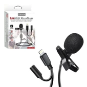 JH-041-A LIGHTNING GİRİSLİ VE KULAKLIK GİRİSLİ YOUTUBER YAKA MİKROFONU POWERMASTER - 3