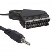 UYDU ALICISI AV KABLO 3.5 MM ST ERKEK/SCART KABLO 1.2 METRE KISA JACK (TİVİBULAR İCİN) - 1