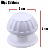 Papatya Baba Kapı Tokmağı Kapı Topuzu Kolu Metal Tokmak Beyaz thumbnail 3