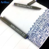 ARTLINE CIZIM KALEMI DRAWING FIRCA UC SIYAH 23FN - 3