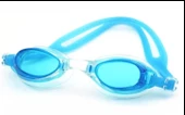 Çocuk Yüzücü Gözlüğü PVC Çantalı  8-12 yaş  Açık Mavi 8-12 Yaş - 1