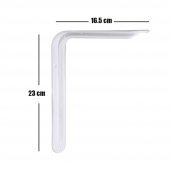 Raf Altı Raf Tutucu L Demir 16.5 x 23 cm Montaj Aparatı (2 ADET) - 3