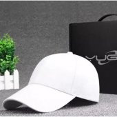 Unisex Beyaz Düz Şapka - 5