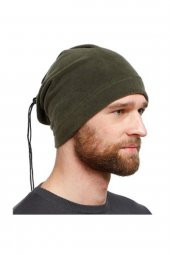 Polar Boyunluk Bere Erkek kadın Aksesuar Siyah Polar Bere Şapka Yeşil Sadece Bere Tek Ebat - 1