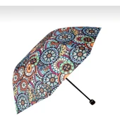 Desenli Kadın Şemsiye, Rüzgara Karşı Dayanıklı Fiber Gövdeli thumbnail 2