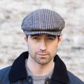 Italyan Kalıp Erkek Şapka Yün London  Kasket Arkası Lastikli  Gri thumbnail 4