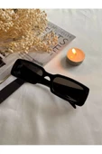 Vintage Model Baklava Desen Detaylı Füme Unisex Güneş Gözlüğü Siyah Tek Ebat - 1