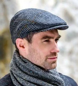 Italyan Kalıp Erkek Şapka Yün London  Kasket Arkası Lastikli  Gri thumbnail 3