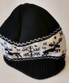 İçi Polarlı Kulaklı Bere Kışlık Bere   Siyah Beyaz thumbnail 10