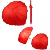 Kalp Şemsiye Kırmızı Kalp Şeklinde Boston Şemsiye thumbnail 1