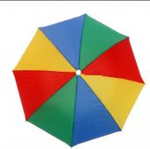 Dekoratif Şemsiye Şapka Şemsiye Lastikli Kafa Şemsiyesi  Yağmur Güneş Koruyucu Şemsiye - 1