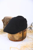 Italyan Kalıp Erkek Şapka Yün London  Kasket Arkası Lastikli  SİYAH thumbnail 3