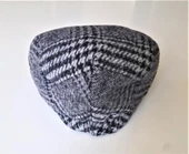 Italyan Kalıp Erkek Şapka Yün London  Kasket Arkası Lastikli  Siyah -gri thumbnail 3