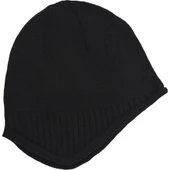 İçi Polarlı Kulaklı Bere Kışlık Bere   Siyah -gri thumbnail 1