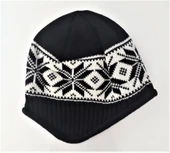 İçi Polarlı Kulaklı Bere Kışlık Bere Desenli - 8