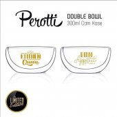 Perotti Tekli Çift Cidarlı Cam Kase Double Bowl 300ml 13796 - 2