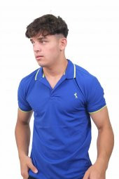 Erkek Polo Yaka Truva Koyu Mavi Tişört - 1