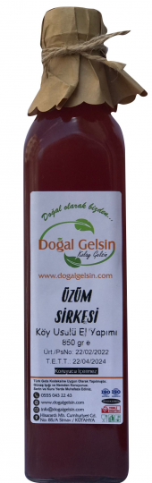 Doğal Gelsin Üzüm Sirkesi - 500 ml - 1