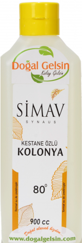 SİMAV Coğrafi İşaretli Kestane Özlü ve Termal Sulu Kolonya - 900 cc - 1