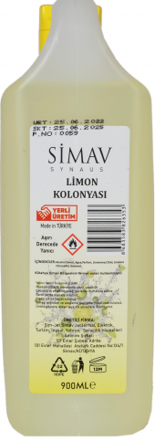 SİMAV Termal Sulu Limon Kolonyası - 900 ml - 1
