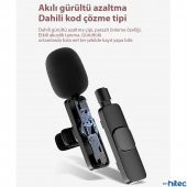 Schitec K11 Lightning Kablosuz Wireless Hd Yaka Mikrofonu Siyah - 2