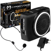 MV-17450 USB+SD KART GİRİSLİ SARJLI MİNİ SEYYAR REHBER ANFİSİ MAGICVOICE - 1