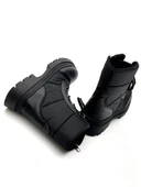 Goldstep 1235 Kadın Paraşüt Kumaş Siyah Postal Bot - 5