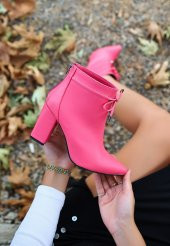 Krist Pembe Cilt Topuklu Bot - 2