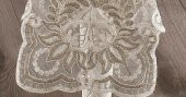 Finezza Cherie Dantelli Kadife Krem Masa Örtüsü Dikdörtgen 160x230 cm - 1174 - 2