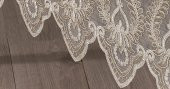 Finezza Cherie Dantelli Kadife Krem Masa Örtüsü Dikdörtgen 160x230 cm - 1174 - 3