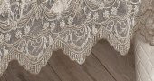 Finezza Karina Dantelli Kadife Krem Masa Örtüsü Dikdörtgen 160x230 cm - 1175 - 4