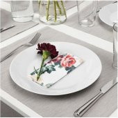 IKEA Servis Peçete Beyaz Ikea Çiçek Desenli-Çok Renkli 33X33 cm 30lu Desenli Peçete - 2