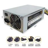 POWER SUPPLY 2000W 96 PLUS ÇOKLU 2 FANLI MİNİNG İÇİN OLKO SP-2000 - 1