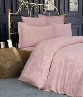 Finezza Rita Bambu Jakar Kumaş Pudra Çift Kişilik Nevresim Takımı 6 Parça - 1188 thumbnail 1