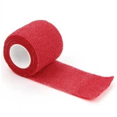 Kendinden Yapışkanlı Elastik Coban Bandaj Kırmızı Renkli 5 cm Yapışan Koban thumbnail 2