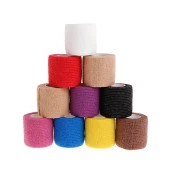 Kendinden Yapışkanlı Elastik Coban Bandaj Kırmızı Renkli 5 cm Yapışan Koban thumbnail 3