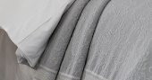 Finezza Pandora Jakar Nakışlı Pamuk Nevresimli Gri Gelin Seti 9 Parça - 1197 thumbnail 3