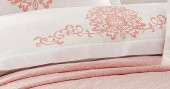 Finezza Pandora Jakar Nakışlı Pamuk Nevresimli Somon Gelin Seti 9 Parça - 1202 thumbnail 4
