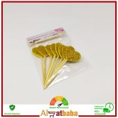 Kullan At 8li Çift taraflı, Kalp şekilli ve Simli Parti Kürdanı - 1