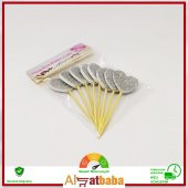 Kullan At 8li Çift taraflı, Kalp şekilli ve Simli Parti Kürdanı - 2