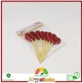 Kullan At 8li Çift taraflı, Kalp şekilli ve Simli Parti Kürdanı - 5