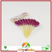 Kullan At 8li Çift taraflı, Kalp şekilli ve Simli Parti Kürdanı - 6