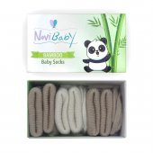 Novibaby 3lü Bambu Yenidoğan Bebek Çorap I Latte I 0-6 ay - 1