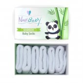 Novibaby 3lü Bambu Yenidoğan Bebek Çorap I Snow White I 0-6 ay - 1