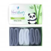 Novibaby 3lü Bambu Yenidoğan Bebek Çorap I Cloudy I 0-6 ay - 1