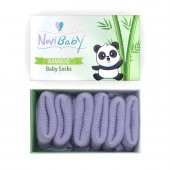 Novibaby 3lü Bambu Yenidoğan Bebek Çorap I Purple I 0-6 ay - 1
